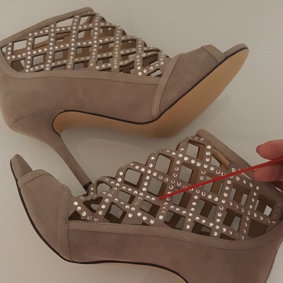 23:01 - Michael Kors Embellished Suede Cage Booties - Picture 9 of 10